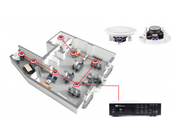 Акустическая система для офиса 7 потолочных динамиков BOSCH